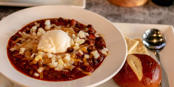 A bowl of chili from Wayzata Bar and Grill